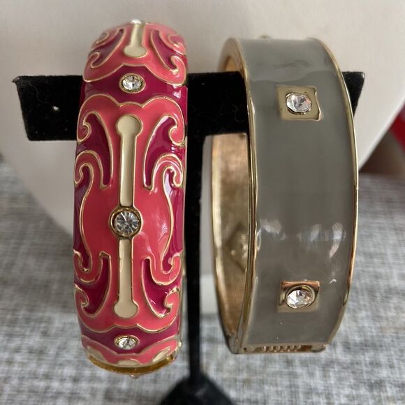 Bangels NWOT Gray, pink or Red with Rhinestone details - Picture 7 of 8